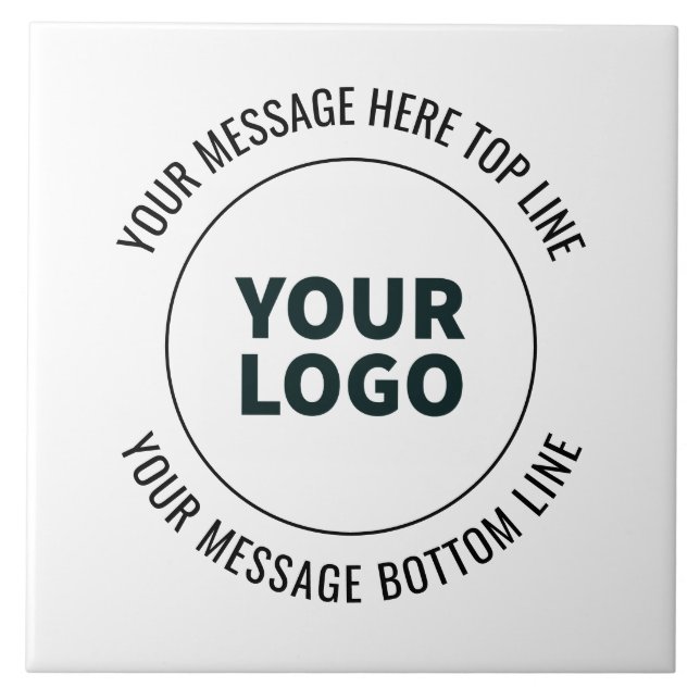 Simple to Replace with Your Logo or Image  Ceramic Tile (Front)