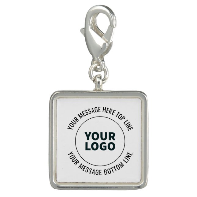 Simple to Replace with Your Logo or Image  Charm (Front)