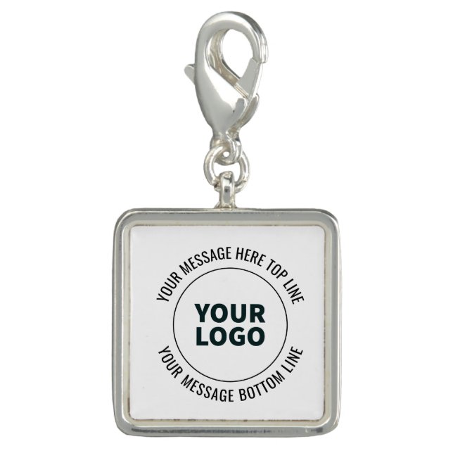 Simple to Replace with Your Logo or Image  Charm (Front)