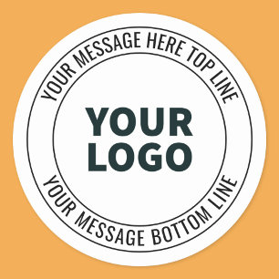 Simple to Replace with Your Logo or Image  Classic Round Sticker