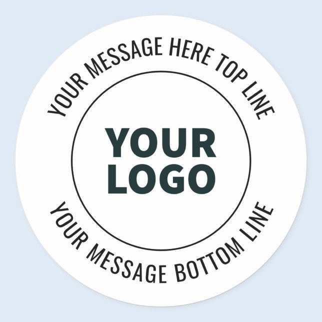 Simple to Replace with Your Logo or Image  Classic Round Sticker (Creator Uploaded)