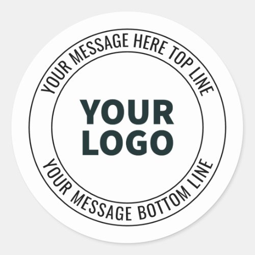 Simple to Replace with Your Logo or Image  Classic Round Sticker