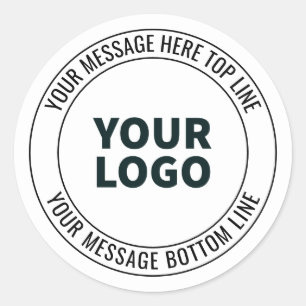 Simple to Replace with Your Logo or Image Classic Round Sticker