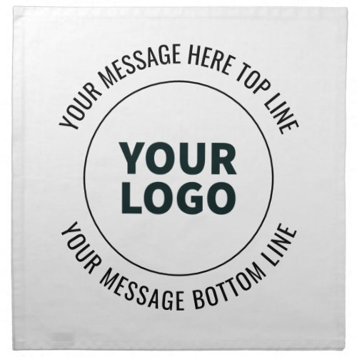 Simple to Replace with Your Logo or Image  Cloth Napkin