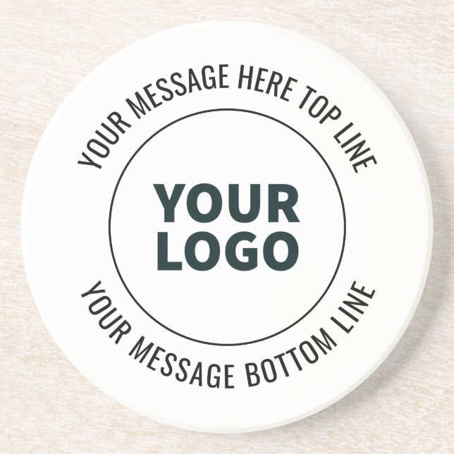 Simple to Replace with Your Logo or Image  Coaster (Front)