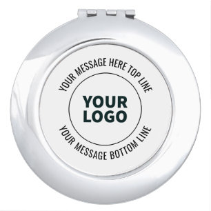 Simple to Replace with Your Logo or Image Compact Mirror
