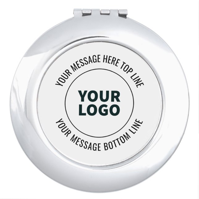 Simple to Replace with Your Logo or Image  Compact Mirror (Front)