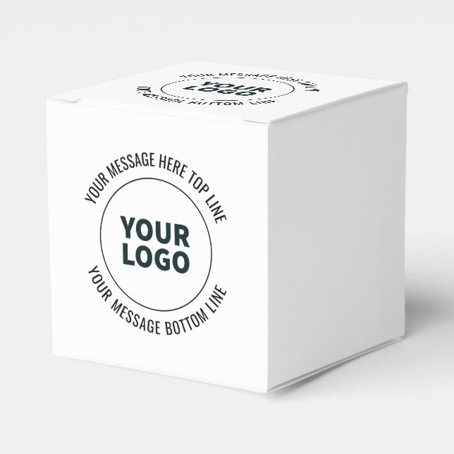 Simple to Replace with Your Logo or Image  Favor Boxes (Front Side)