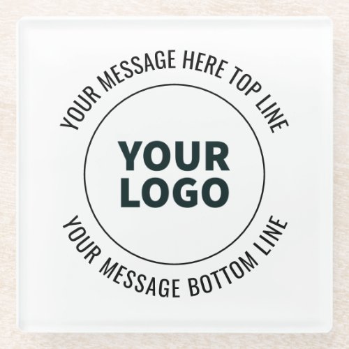 Simple to Replace with Your Logo or Image  Glass Coaster