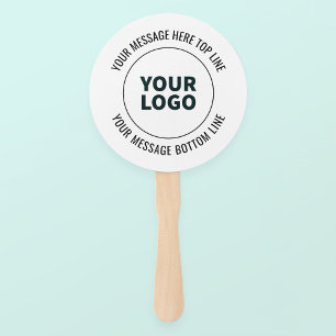 Simple to Replace with Your Logo or Image  Hand Fan