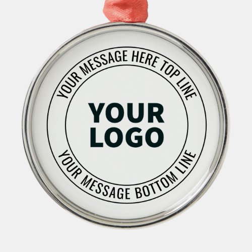 Simple to Replace with Your Logo or Image  Metal Ornament