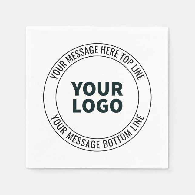 Simple to Replace with Your Logo or Image  Napkins (Front)