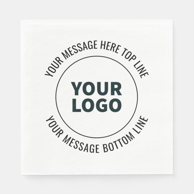Simple to Replace with Your Logo or Image  Napkins (Front)