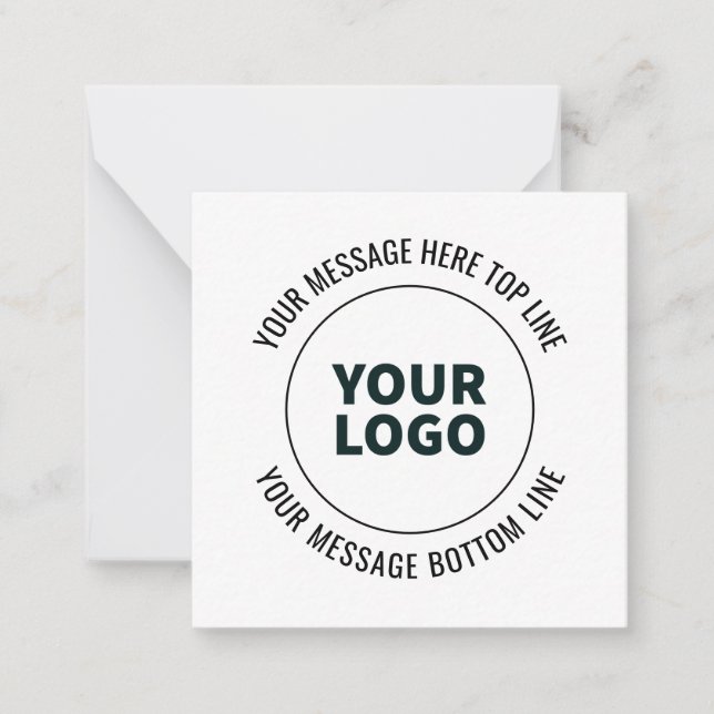 Simple to Replace with Your Logo or Image  Note Card (Front)
