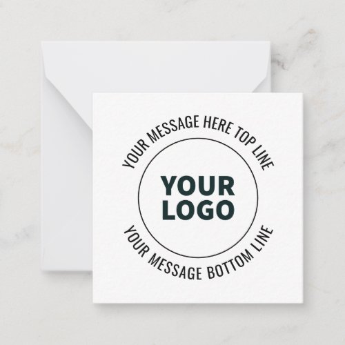 Simple to Replace with Your Logo or Image  Note Card