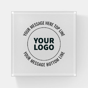 Simple to Replace with Your Logo or Image  Paperweight