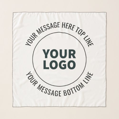 Simple to Replace with Your Logo or Image  Scarf