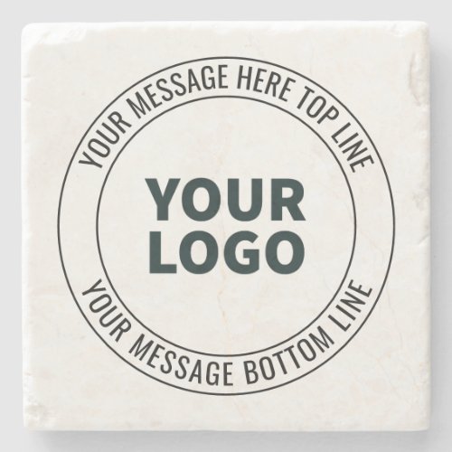 Simple to Replace with Your Logo or Image  Stone Coaster