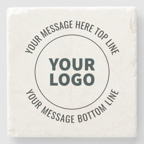 Simple to Replace with Your Logo or Image  Stone Coaster