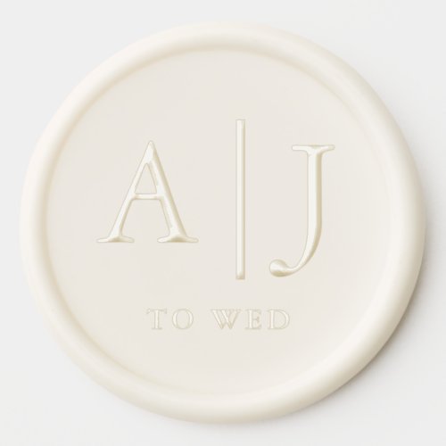 Simple To Wed Monogram Wedding Wax Seal Sticker