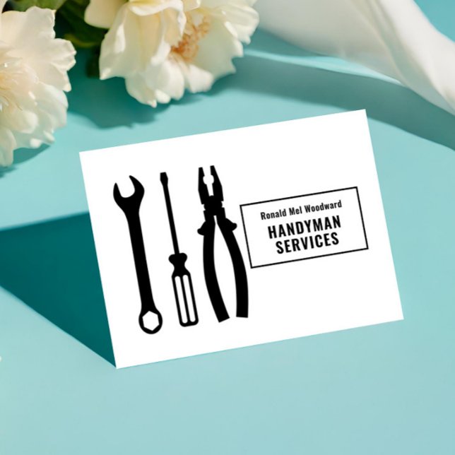 Simple Tool Handyman Services Business Card (Creator Uploaded)