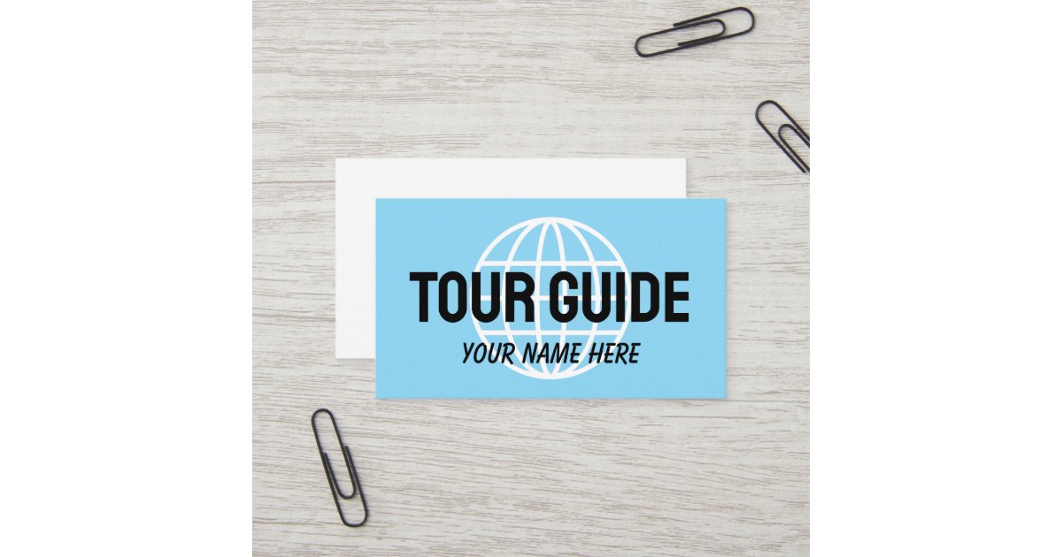 SImple Tour Guide Business Card Template | Zazzle