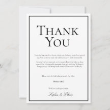 Simple Traditional Digital Thank You Card