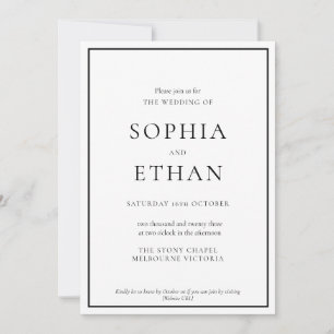 Simple Traditional Digital Wedding Invitation