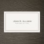 Simple Traditional  Ivory Professional Lawyer  Business Card