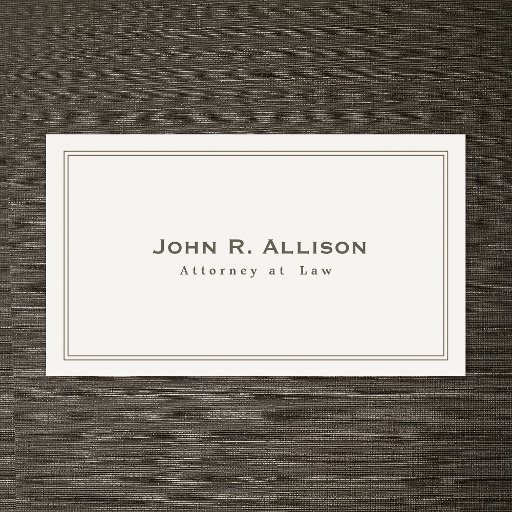 Customizable Simple Traditional Attorney Ivory Professional Business Card Template
