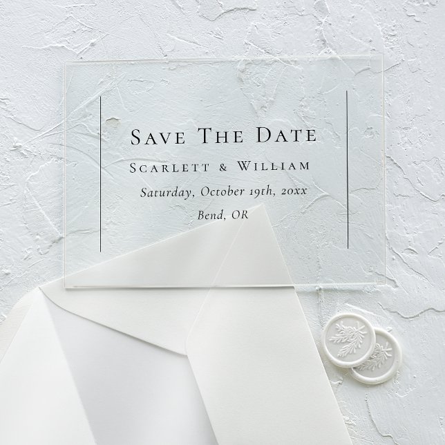 Simple Traditional Minimal Wedding Save the Date (Creator Uploaded)
