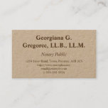 [ Thumbnail: Simple & Traditional Notary Public Business Card ]