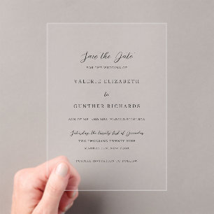Simple Traditional Wedding Save the Date