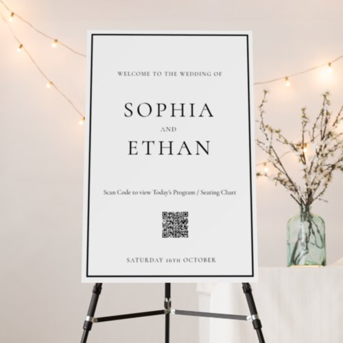 Simple Traditional Welcome Wedding Sign