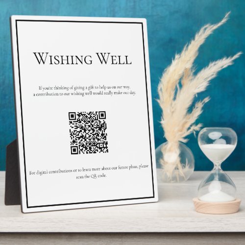 Simple Traditional Wishing Well Sign Plaque