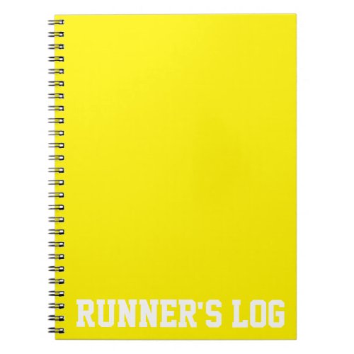Simple Training Runners Log Basic Colors Notebook