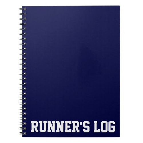 Simple Training Runners Log Basic Colors Notebook