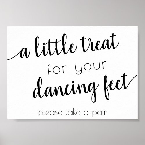 Simple Treat for Dancing Feet  Black Script Event Poster