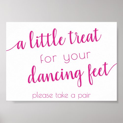 Simple Treat for Dancing Feet  Hot Pink Event Poster