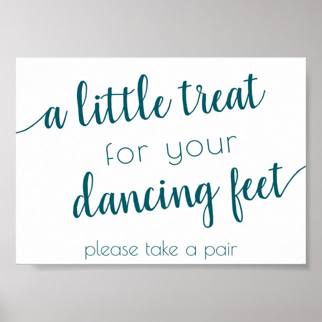 Simple Treat for Dancing Feet | Teal Aqua Event Poster (Front)
