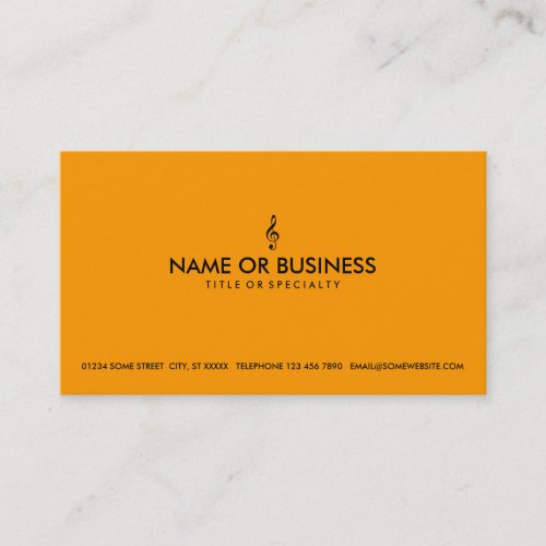simple treble clef business card template