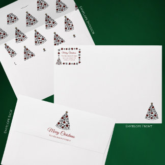 Simple Tree Merry Christmas personalized Envelope