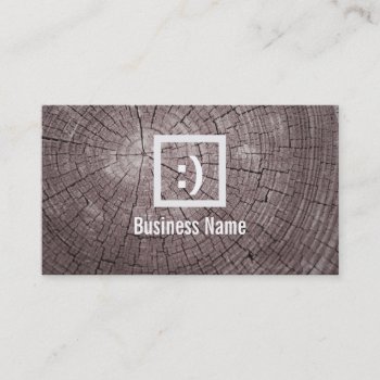 Simple Tree Rings Texture Business Card by cardfactory at Zazzle