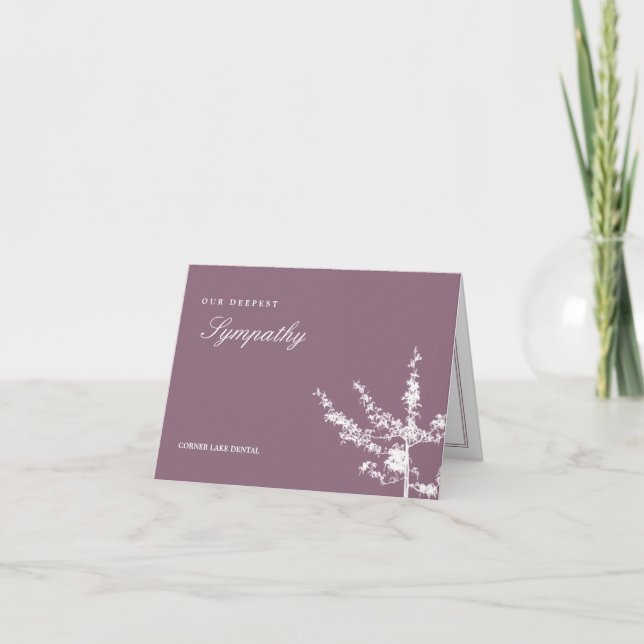 Simple Tree Sympathy Cards (Front)