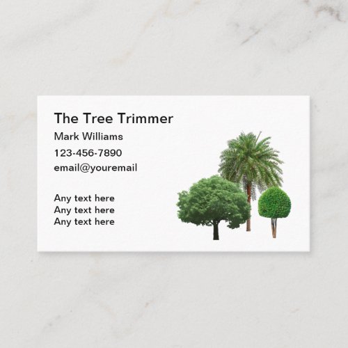 Simple Tree Trimming Service Business Cards