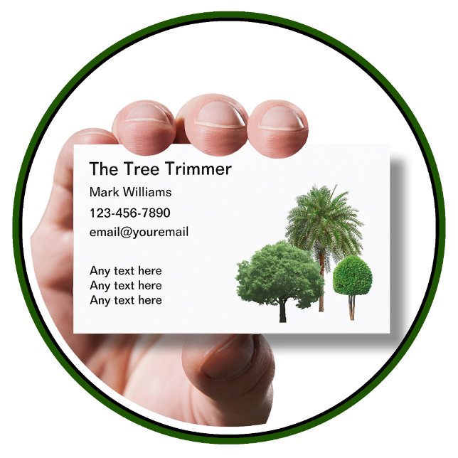 Simple Tree Trimming Service Business Cards (Creator Uploaded)