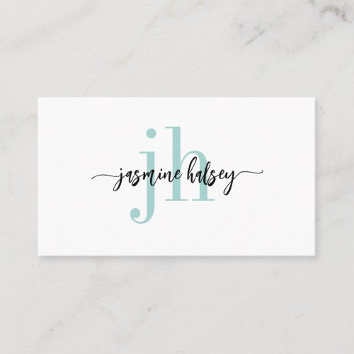 Simple Trends Name and Initials Business Card