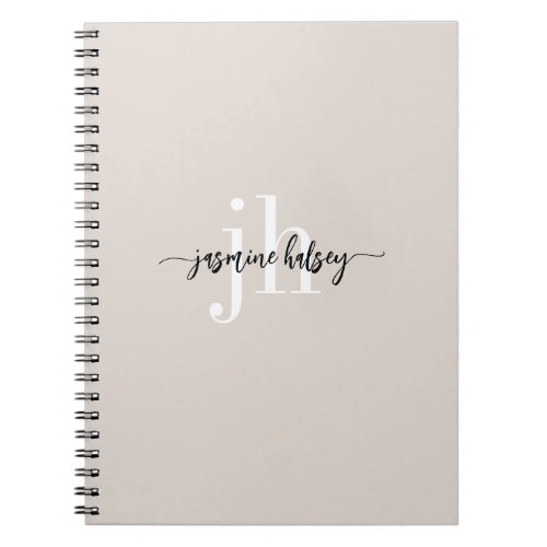 Simple Trends Name and Initials Notebook