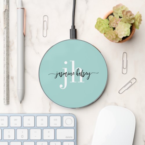Simple Trends Name and Initials Wireless Charger