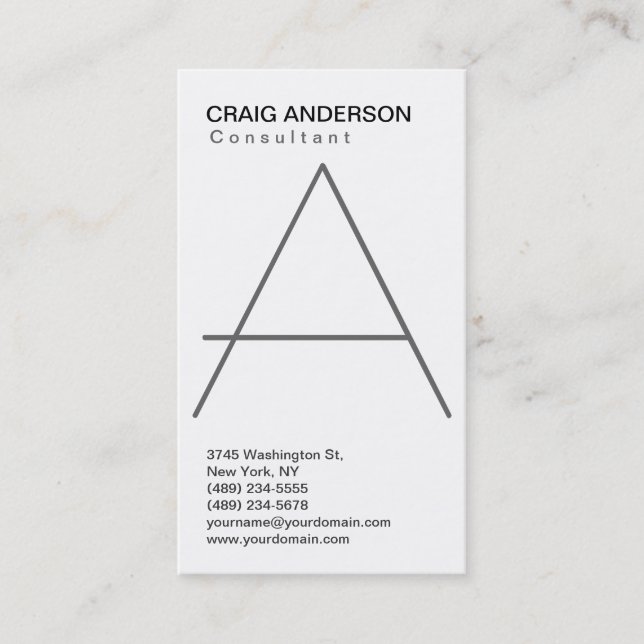 Simple Trendy Cute Plain Black White Business Card (Front)